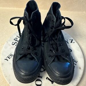 Black High-Top Converse Shoes